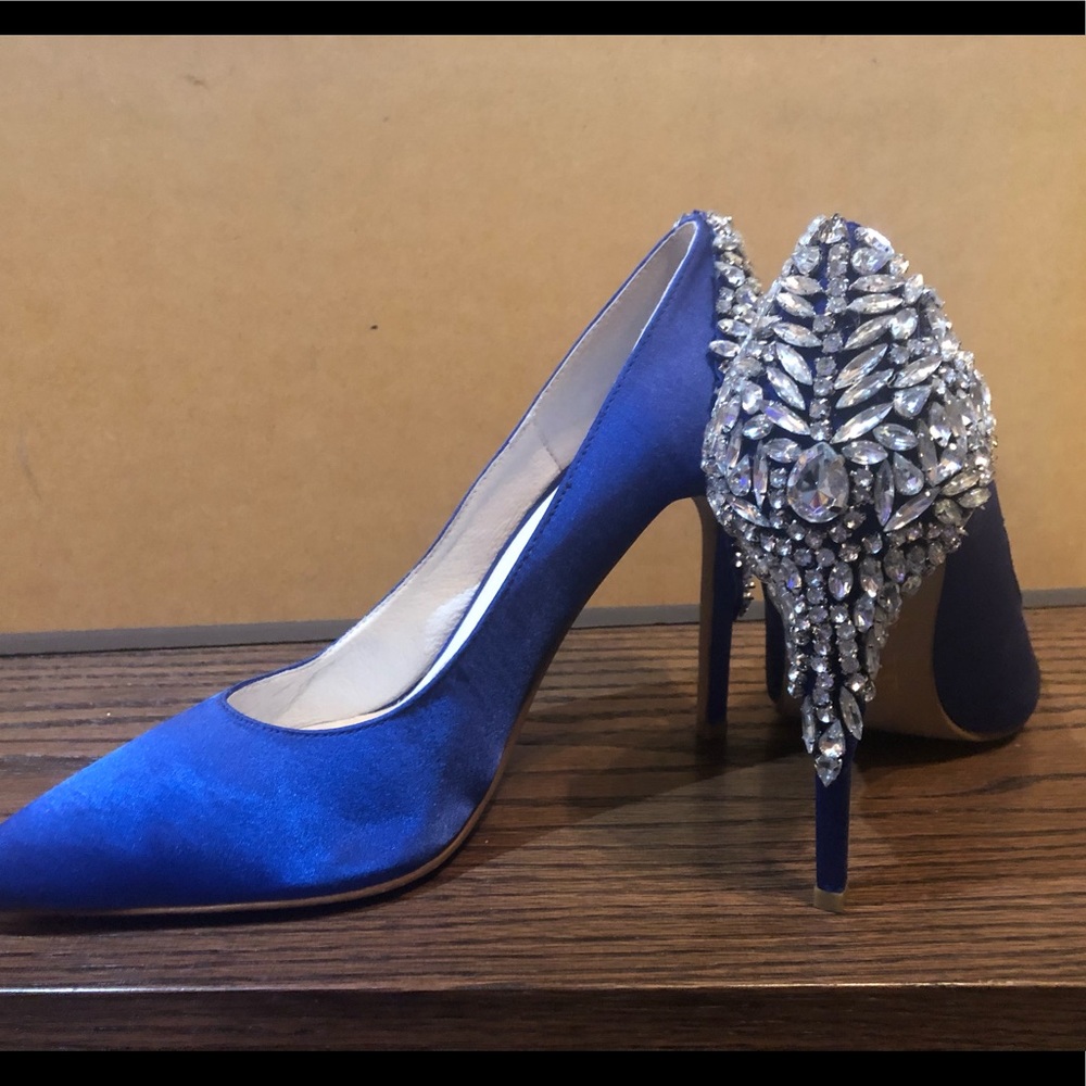 Jeffrey Campbell satin dulce embellished heels 💙